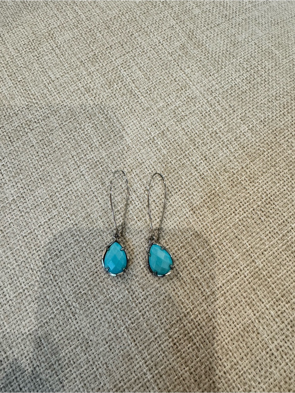 Kendra Scott Turquoise Teardrop Dangle Earrings